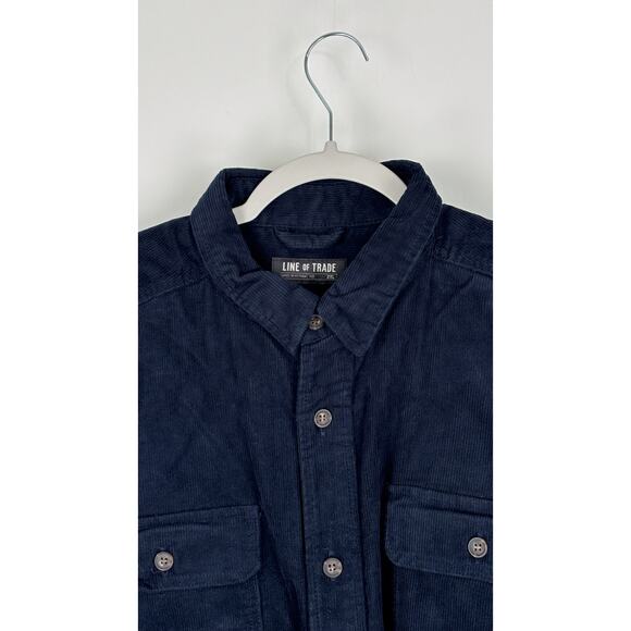 Line Of Trade Mens Midnight Stone Corduroy Workshirt Long Sleeve Size 2X New - Picture 9 of 15